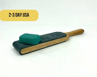 Double-Sided Leather Knife Strop, Sharpening kit for knives and Flat chisels