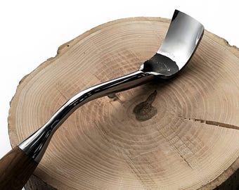 Large Bent Gouge, Bowl Gouge, Gift for carver, Kuksa carving tools, Spoon tool