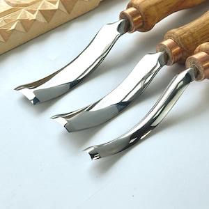 Reverse bent gouge, Profi chisel for woodworking, Relief carving tool, Chisel gouge, Rounded gouge, Forged steel tools, Gouge Stryi, Gift