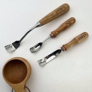Bent Gouge Wood Carving Tool Set, Spoon Bowl Carving Kit image 17