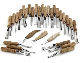 STRYI 30-Piece Wood Carving Tools Set – Professional Forged Gouges
