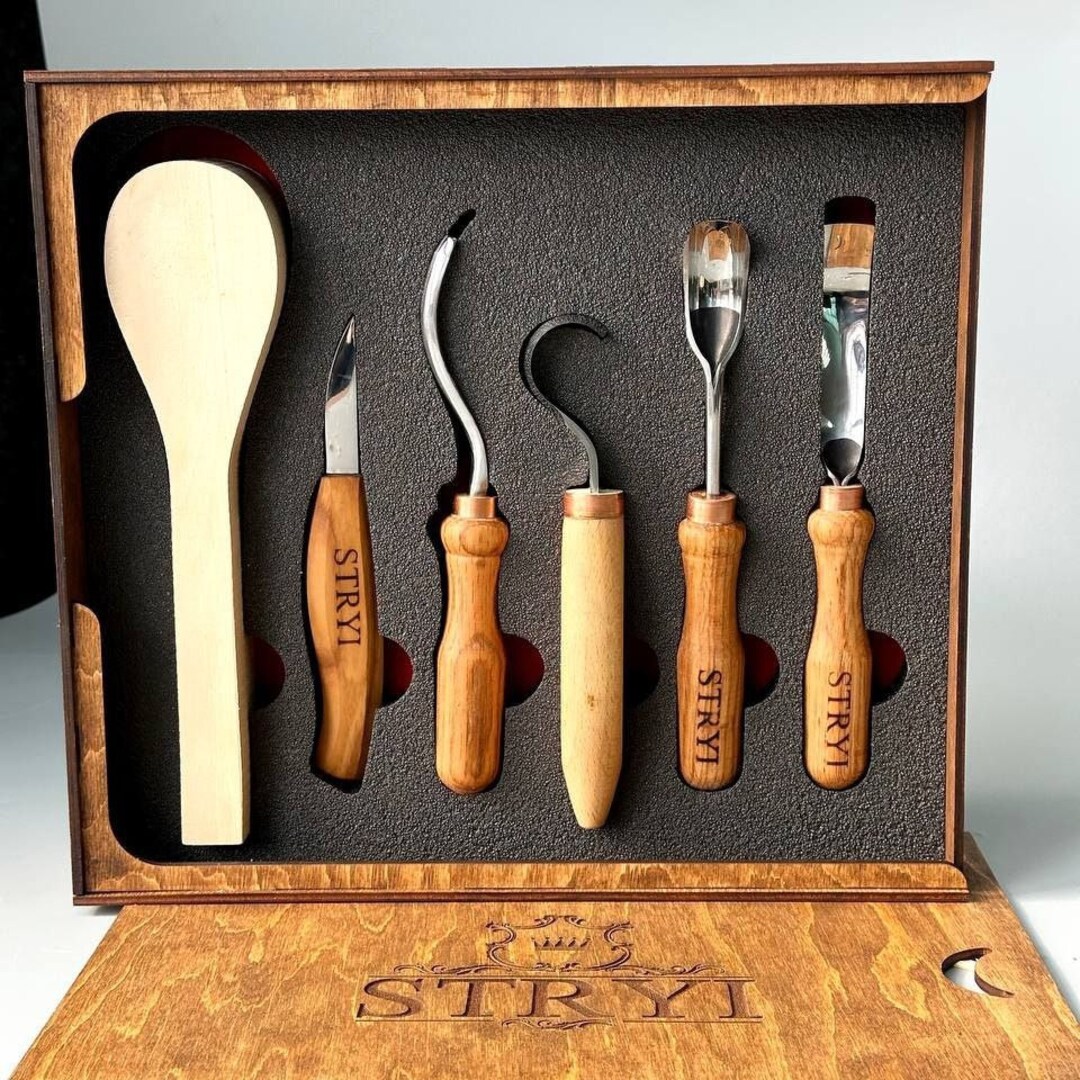 Spoon and Bowl Carving Kit, Stryi Carving Tools, Wood Carving Kit ...
