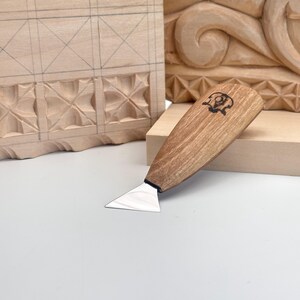 Chip Carving Knife, 25mm Geometric Wood Carving Tool image 10