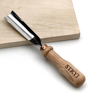 STRYI Profi Relief Carving Gouge, Sweep #8, Forged Wood Chisel