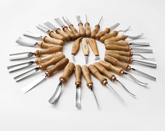 STRYI 30ピース木彫りツールセット – プロ仕様鍛造彫刻刀