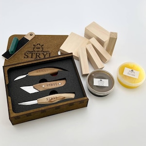 Carving Knife Set, Wood Whittling Kit, Personalized Gift, Gift for student, Sloyd knives