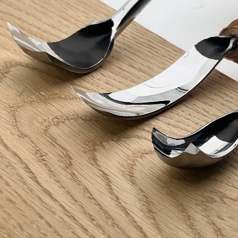 Bent Gouge Wood Carving Tool Set, Spoon Bowl Carving Kit image 6