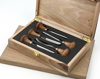 Geometric Wood Carving Starter Kit – Safety Tools & Pre-Drawn Blank, Gift for student, School crafting
