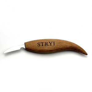 Houtsnijmes, gesmeed houtsnijmes, Whittling-mes 38 mm, houtsnijwerk, spaandersnijmes, gedetailleerd houtbewerkingsgereedschap, cadeau vader afbeelding 11