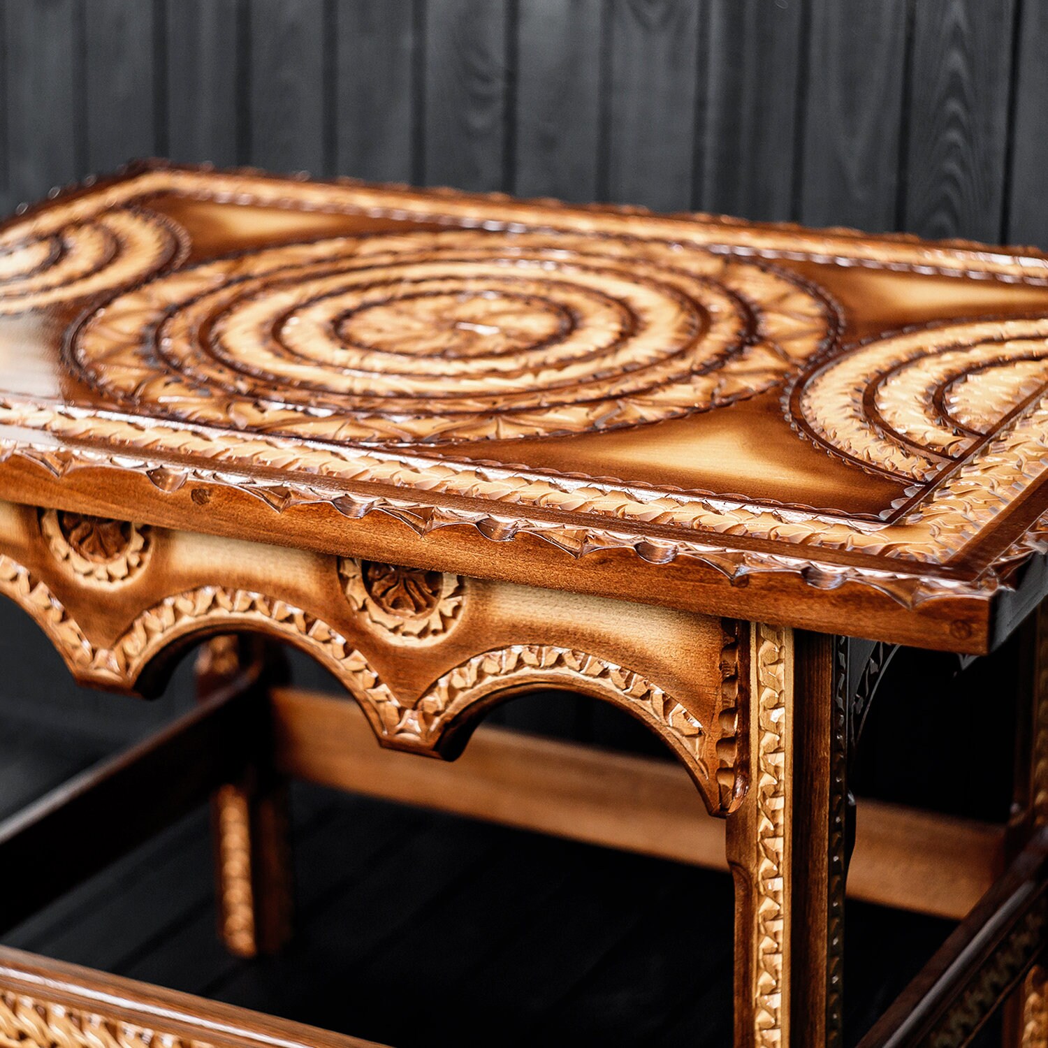 Wooden carving table carving table decor table decoration wood Etsy