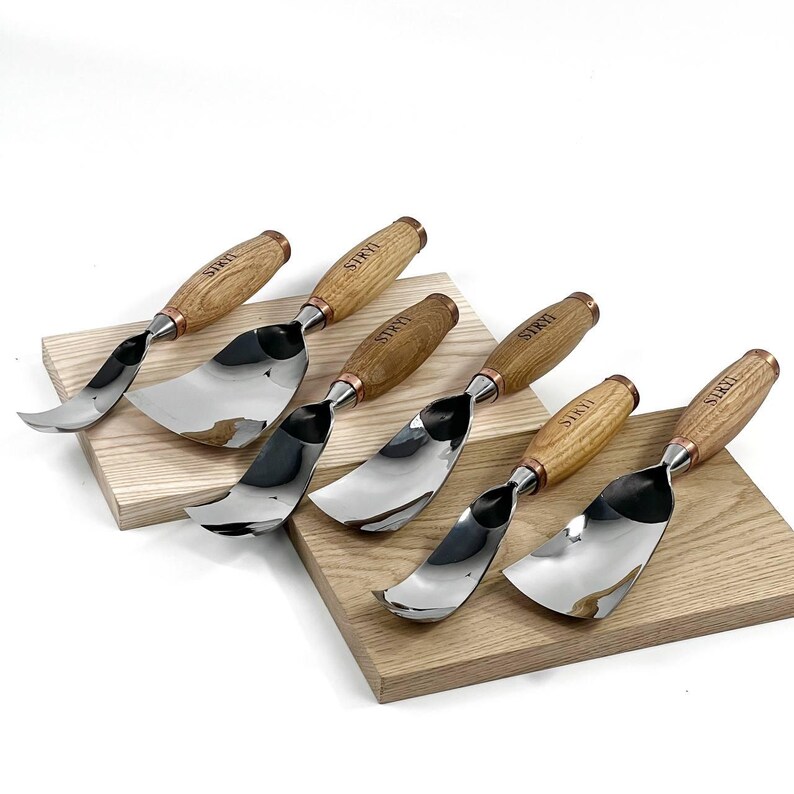 Sculpture Bent Gouge #7, Long Curved Wood Carving Chisel image 14