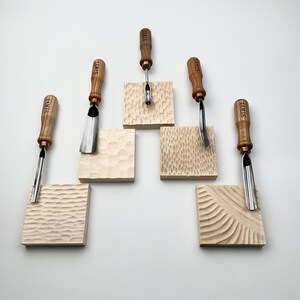 Stryi Wood Carving Chisel Set: Hand Forged, 5-Piece Gouge Kit, Gift for wood carver