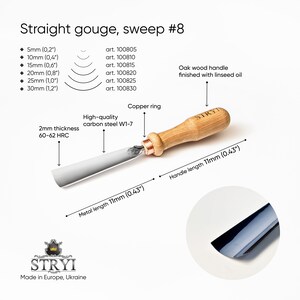 Gouges Set, Chisel Set, Stryi Carving Tools, Gift for Carver, Gift for ...