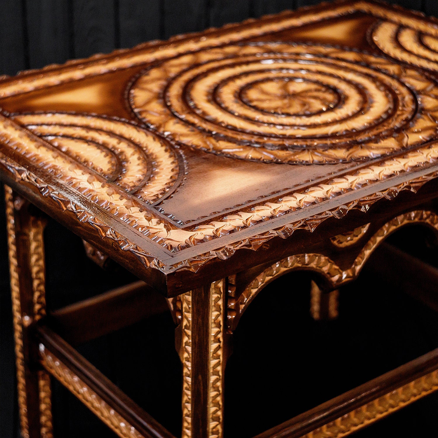 Wooden carving table carving table decor table decoration wood Etsy