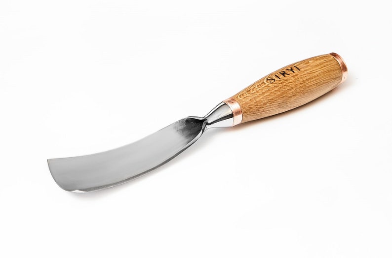 Sculpture Bent Gouge #7, Long Curved Wood Carving Chisel 40mm / 1.6 in