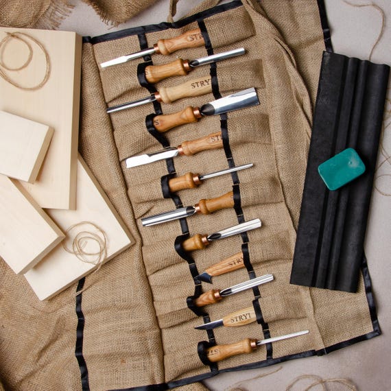 Kit Per Intaglio Del Legno 12 Pezzi STRYI, Sgorbie In Acciaio Al - Foto 12
