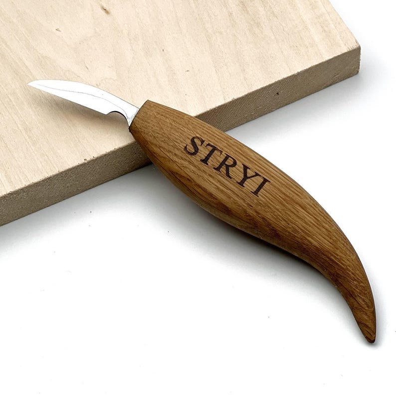 Houtsnijmes, gesmeed houtsnijmes, Whittling-mes 38 mm, houtsnijwerk, spaandersnijmes, gedetailleerd houtbewerkingsgereedschap, cadeau vader afbeelding 10