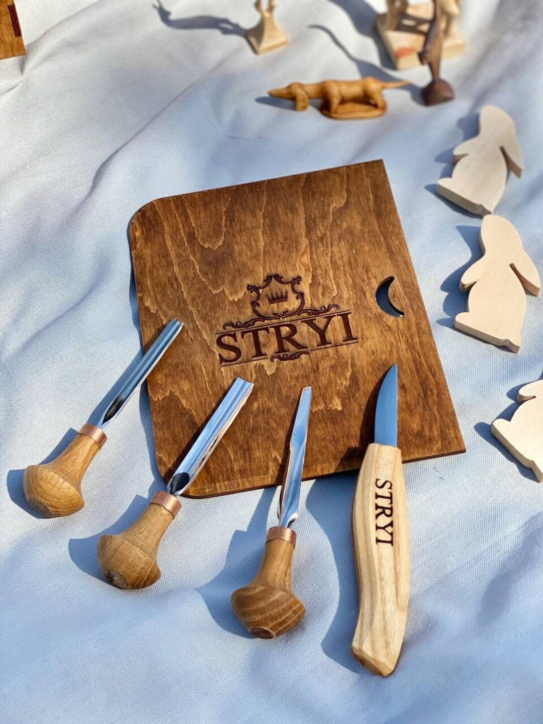 Wood Carving Tools Set, Wood Carving Kit, Personalized Gift for Husband, Knife Set