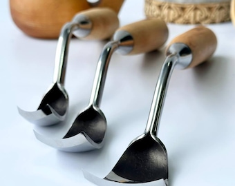 Swan Neck Wood Carving Gouge Set, Bowl Spoon Kuksa Carving