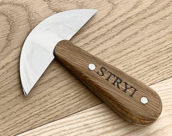 Rounded Bevel Skiving Knife 115mm: Leather Craft Tool, Gift for crafter