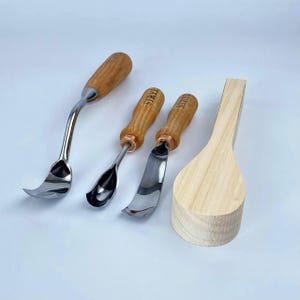 Gift for Mom, Bent Gouges kit, Spoon carving tools, Bowl Carving kit, Gift for Dad, Gift for boy under 20, Wood carving kit, Spoon tools
