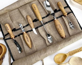 STRYI Skålskärningssats: Träskölpar och krokknivset