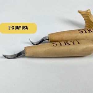 Spoon Carving tools set 2pcs,  STRYI Profi, Spoon making, Gift for Mom, Father Day gift, Wood carving tool, Whittling kit, Detailing chisel