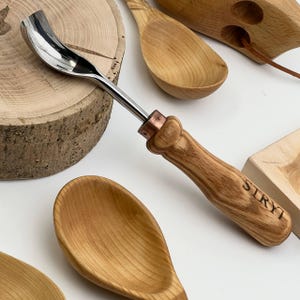 Bent Gouge Wood Carving Tool Set, Spoon Bowl Carving Kit image 12