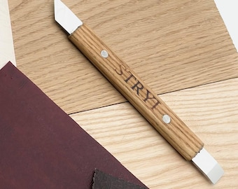 Double-Bladed Leather Paring Knife, Skiving Tool, Leather cutting tools, Gift for crafter, Leathercraft knives