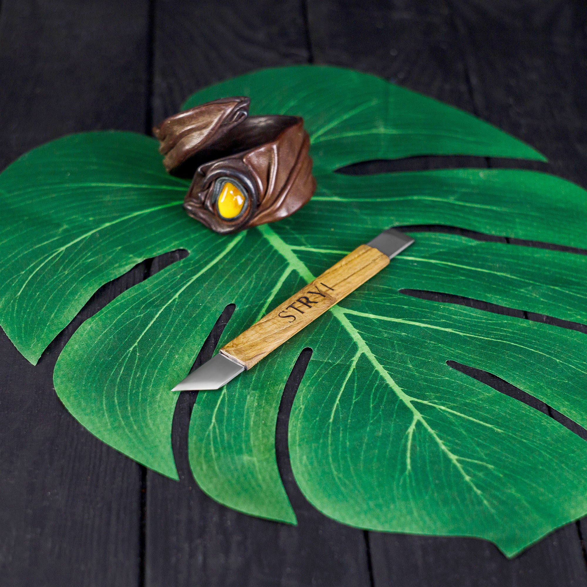 Double Sided Knife for Leatherprofi Handmade Leather Cutting Etsy