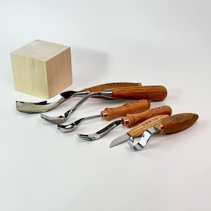 Bowl carving kit, Chisels set, Spoon carving tools, Full completed kit for Wood carving, Bowl Gouges, STRYI carving tools, Gift for husband
