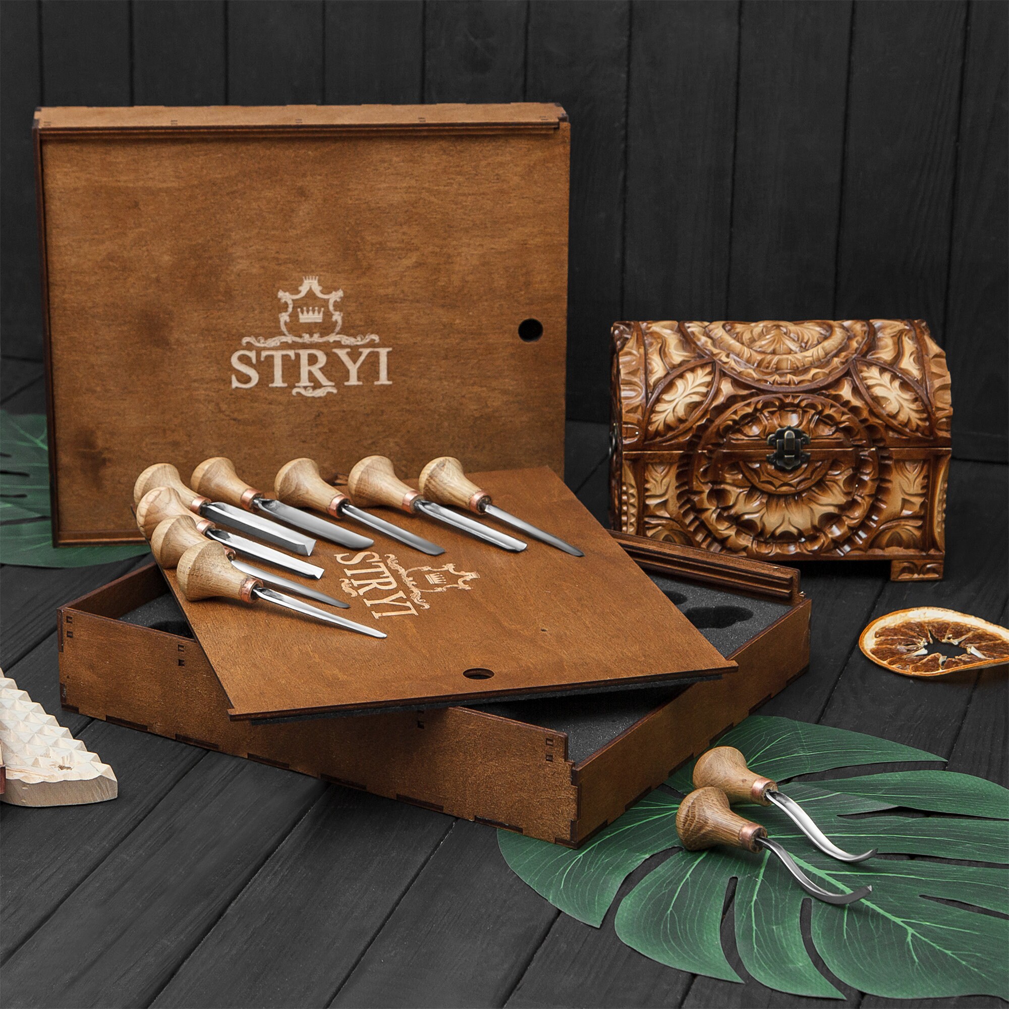 Palm carving tools set of 10 chisels for micro relief linoleum Etsy