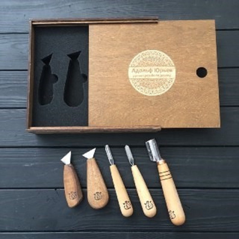 Wood carving set for children kids carving kit in gift box Etsy