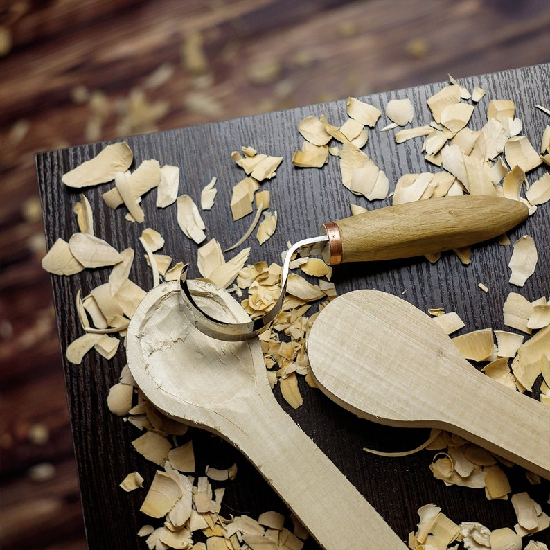 Spoon Bowl And Sa Carving Hook Knife 50mm Woodcarving Image 0