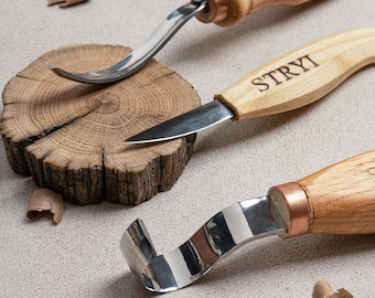 Spoon carving kit, Bowl carving tools, Gift for teenager, Spoon knives, Carving kit for schools with Woodworking supplies, Gift for sister