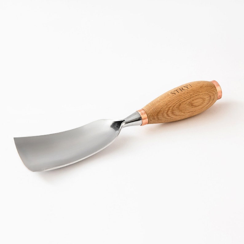 Sculpture Bent Gouge #7, Long Curved Wood Carving Chisel 60mm / 2.4 in