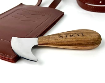 Handmade Skiving Knife: Carbon Steel Leather Cutting Tool
