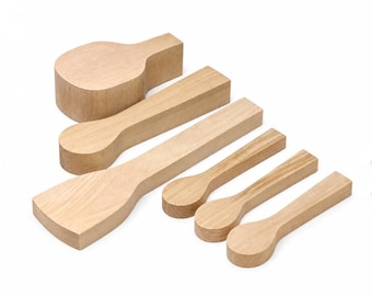 Basswood Carving 6-piece Blanks Set – Spoons, Kuksa & Spatula