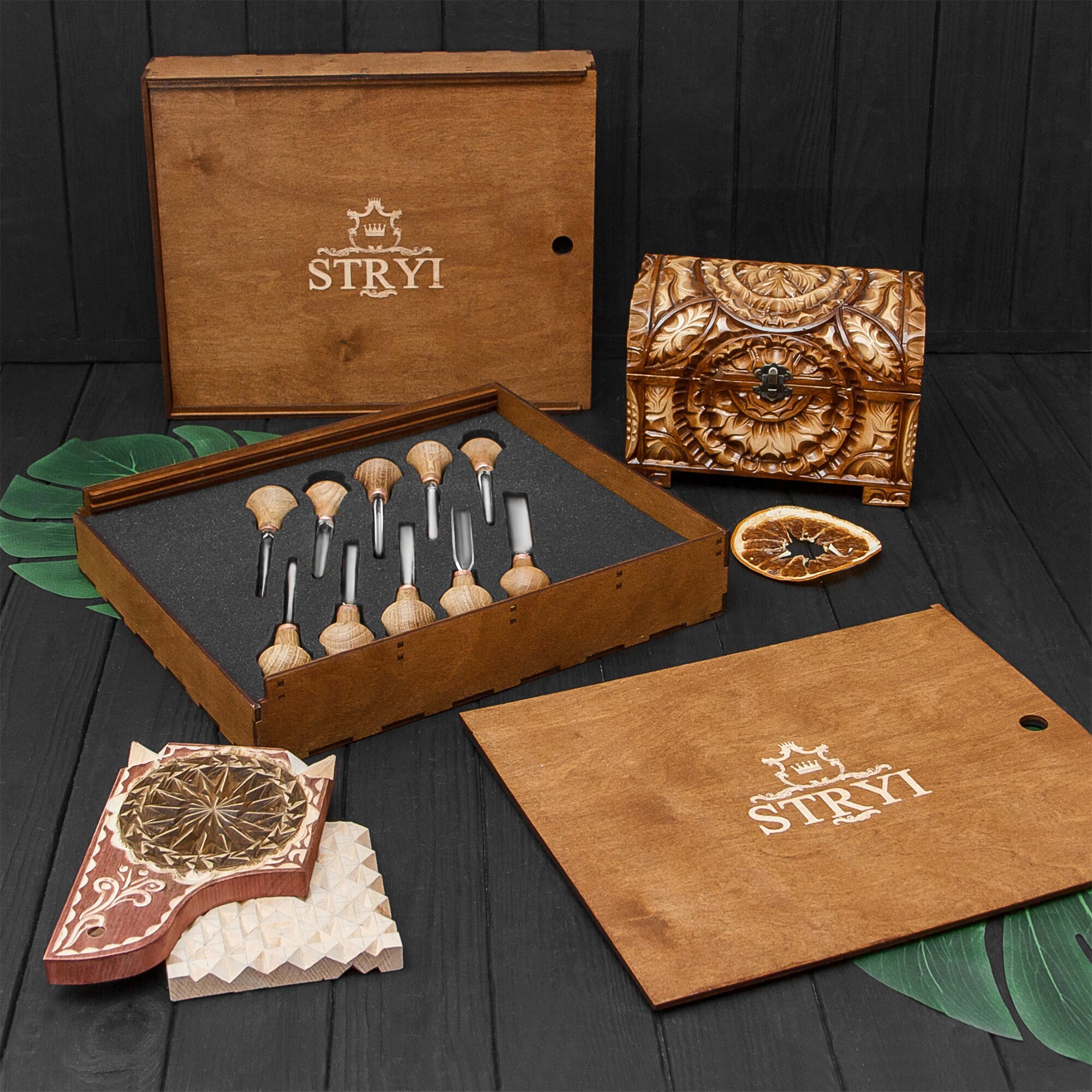 Palm carving tools set of 10 chisels for micro relief linoleum Etsy