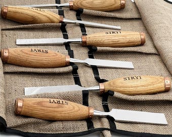 Woodworking Chisel Set, Flat Chisels, Wood Furniture Making