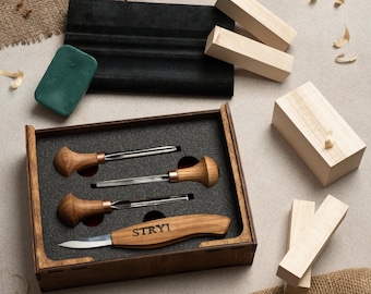Wood Carving Tools Set, Hand Forged Knife, Whittling, Relief Carving