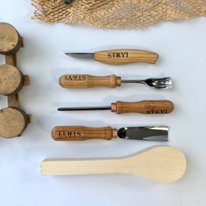 Bowl carving kit, Carving kit, Carving tools, Spoon carving tools, Chisels set, Gift for husband, Gift for graduation, Wood carving kit