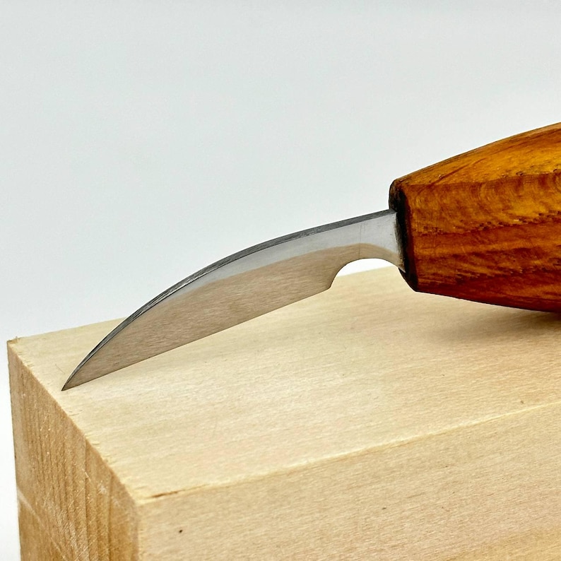 Houtsnijmes, gesmeed houtsnijmes, Whittling-mes 38 mm, houtsnijwerk, spaandersnijmes, gedetailleerd houtbewerkingsgereedschap, cadeau vader afbeelding 16