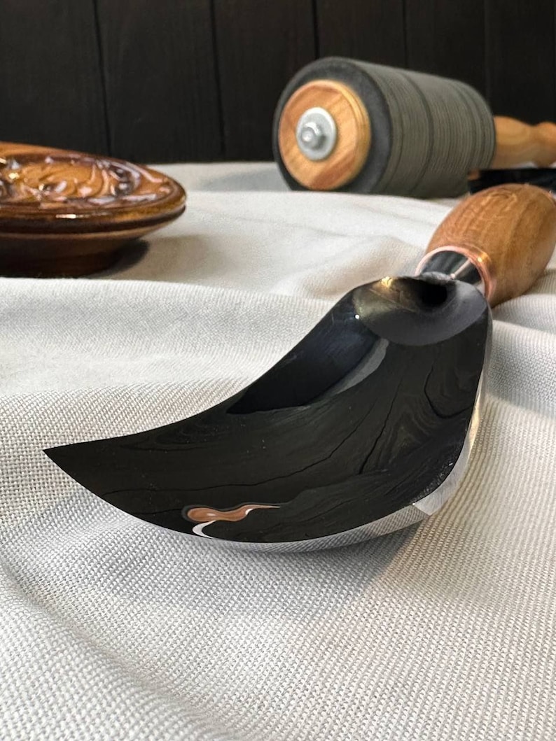 Sculpture Bent Gouge #7, Long Curved Wood Carving Chisel image 3