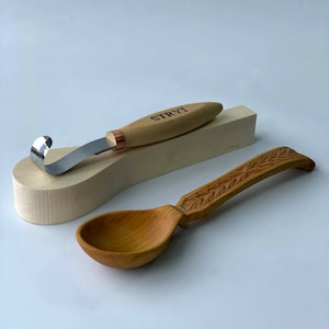 Handmade spoon carving tools, Bowl carving knife, Forged hook knife, Spoon knives, Wood carving supply, Husband gift, Unique coworker gift