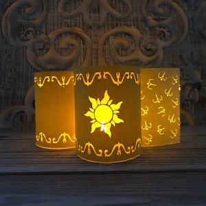 Tangled Lantern Rapunzel Lantern Small Paper Lantern Non-Hanging Variety Pack 4 Inches Tall SHIPPED UNASSEMBLED image 1