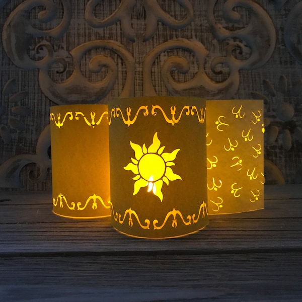 Tangled Lantern | Rapunzel Lantern | Small Paper Lantern Non-Hanging Variety Pack | 4 Inches Tall | SHIPPED UNASSEMBLED