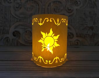 Tangled Lantern | Rapunzel Lantern | Small Tangled Non-Hanging Paper Lantern | 4 Inches Tall | SHIPPED UNASSEMBLED