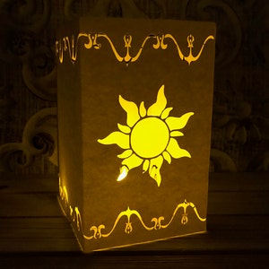 Tangled Lantern | Rapunzel Lantern | Large Tangled Non-Hanging Paper Lantern | 8 Inches Tall | SHIPPED UNASSEMBLED