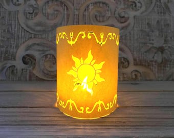 Small Tangled Paper Lantern | Princess Rapunzel Wedding and Party Tabletop Decoration | Ready to Assemble